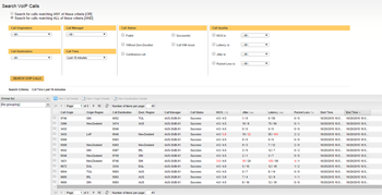 Search and filter call detail records